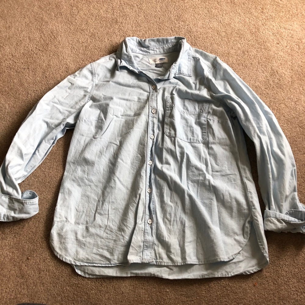 (3/$12) Old Navy classic light chambray button up